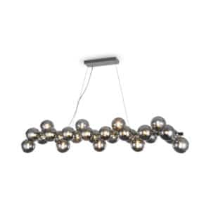 Linear Pendant Lamp Maytoni Dallas 25 Light Chrome