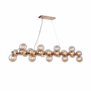 Linear Pendant Lamp Maytoni Dallas 25 Light Gold