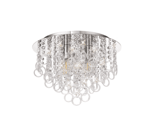 Lupo Ceiling, 4 Light E14, Polished Chrome/Crystal