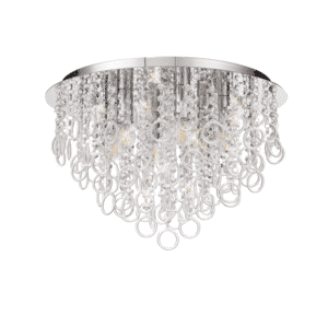 Lupo Ceiling, 6 Light E14, Polished Chrome/Crystal