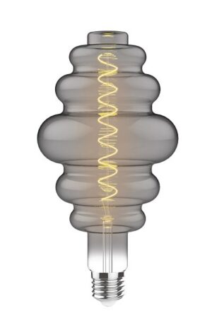 Luxram Classic Style LED Type B E27 Dimmable 220-240V 4W 2100K, 120lm, Smoke Finish, 3yrs Warranty