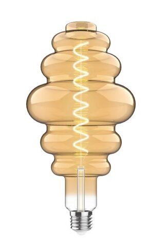 Luxram Classic Style LED Type B E27 Dimmable 220-240V 4W 2100K, 200lm, Amber Finish, 3yrs Warranty
