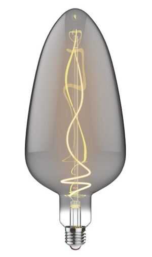 Luxram Classic Style LED Bulb Type G E27 Dimmable 220-240V 4W 2100K, 120lm, Smoke Finish, 3yrs Warranty