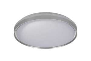 Amedeus Ceiling 48cm, 1 x 36W LED 3 Step-Dimmable, 3000K, 1575lm, IP44, Silver/White Acrylic, 3yrs Warranty