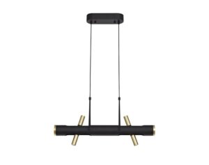 Ascot Pendant, 4 x 2W LED, 3000K, 1120lm, Sand  Black/Gold, 3yrs Warranty