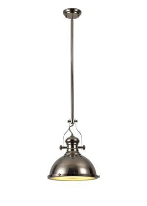 Astrid Pendant, 1 x E27, Polished Nickel/Frosted Glass