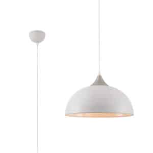 Atlanta Pendant, 1 x E27, Sand White/Satin Nickel