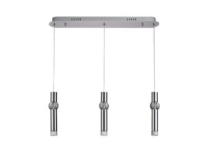 Atlo 3 Light Linear Pendant, 3 x 5W LED, 3000K, 304lm, Polished Chrome, 3yrs Warranty