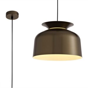 Austin Single Pendant, 1 Light Adjustable E27, Antique Bronze
