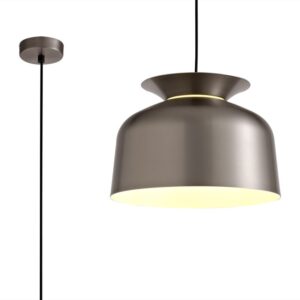 Austin Single Pendant, 1 Light Adjustable E27, Satin Nickel