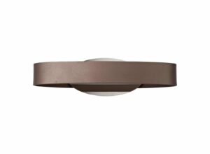 Bali Wall Lamp, 1 x 6W LED, 3000K, 480lm, Satin Brown/Polished Chrome, 3yrs Warranty