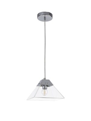 Ballymore Pendant Small, 1 Light E14, Polished Chrome