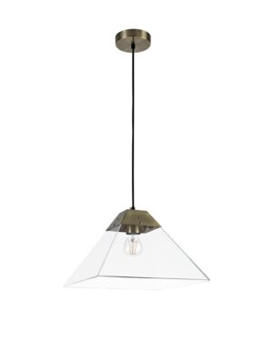 Ballymore Pendant Large, 1 Light E27, Antique Brass