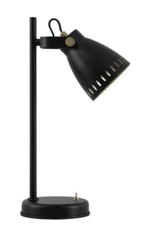 Balora Adjustable Table Lamp, 1 x E27, Matt Black/Antique Brass/Khaki