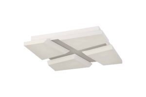 Brixton Flush Ceiling, 1 x 50W LED, 3000K, 3500lm, Sand White, 3yrs Warranty