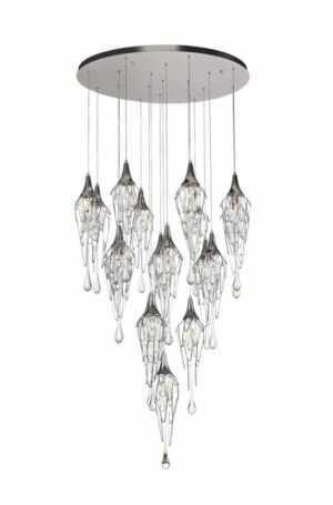 Casprini Pendant Round 5M, 18 x GU10, Polished Chrome