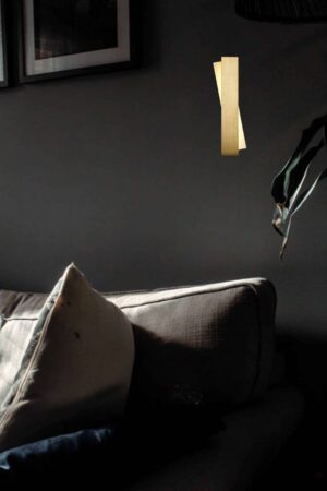 Cassy Wall Lamp, 1 x 8W LED, 3000K, 640lm, Brushed Gold/Frosted White, 3yrs Warranty