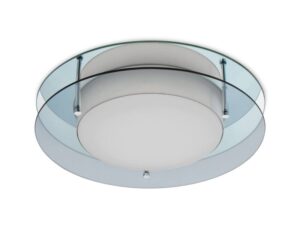 Coco Ceiling, 1 x 18W LED, 3000K, 1620lm, IP44, Smoked/Mirror, 3yrs Warranty