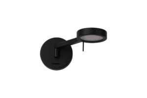 Comtemp Adjustable Wall Lamp / Reader, 1 x 8W LED, 3000K, Sand Black, 3yrs Warranty