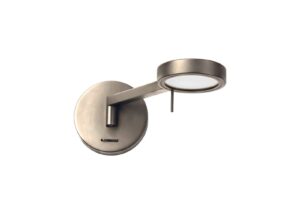 Comtemp Adjustable Wall Lamp / Reader, 1 x 8W LED, 3000K, Satin Nickel, 3yrs Warranty