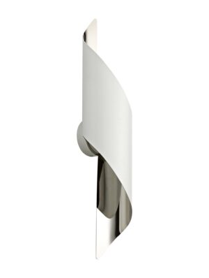 Crysalis Wall Lamp Large, 1 x 8W LED, 3000K, 640lm, White/Polished Chrome, 3yrs Warranty