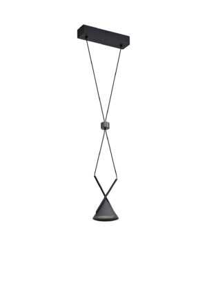Cyrus Pendant 1 Light, 1 x 3W LED, 3000K, 110lm, Sand Black/Grey, 3yrs Warranty