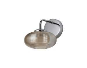 Decor Wall Light Switched, 1 x 8W LED, 4000K, Champagne/Polished Chrome, 3yrs Warranty