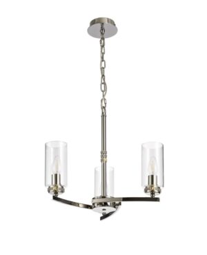 Delta Pendant/Semi Ceiling, 3 x E14, Polished Nickel