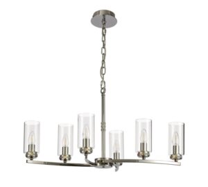 Delta Pendant/Semi Ceiling, 6 x E14, Polished Nickel
