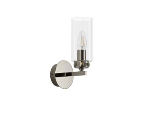 Delta Wall Lamp Switched, 1 x E14, Polished Nickel