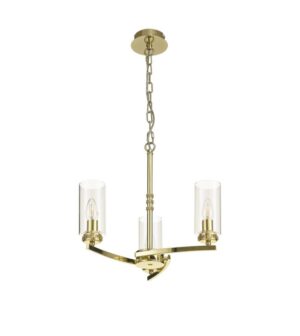 Delta Pendant/Semi Ceiling, 3 x E14, Polished Gold