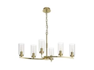 Delta Pendant/Semi Ceiling, 6 x E14, Polished Gold