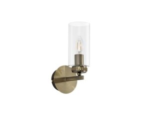 Delta Wall Lamp Switched, 1 x E14, Antique Brass
