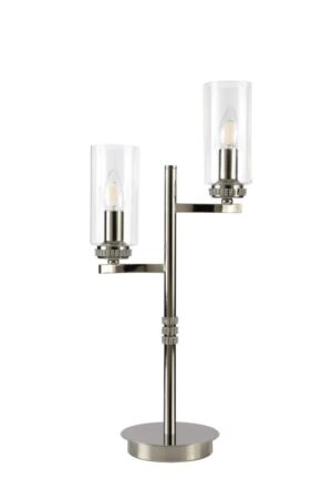 Delta Table Lamp, 2 x E14, Polished Nickel