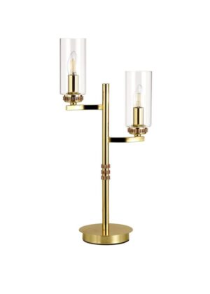 Delta Table Lamp, 2 x E14, Polished Gold