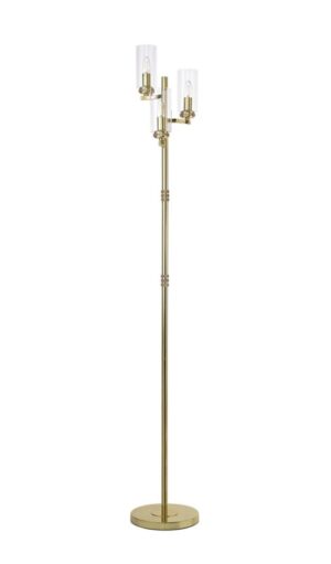 Delta Floor Lamp, 3 x E14, Polished Gold