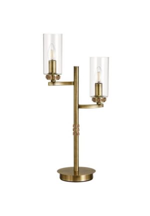Delta Table Lamp, 2 x E14, Antique Brass