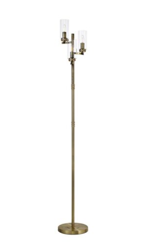 Delta Floor Lamp, 3 x E14, Antique Brass
