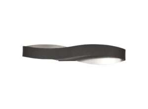 Fional Wall Lamp, 1 x 6W LED, 3000K, 420lm, Sand Anthracite/Satin Nickel, 3yrs Warranty