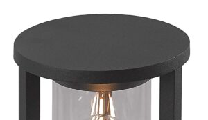 Flint Pillar Lamp, 1 x E27, IP65, Anthracite, 2yrs Warranty - Image 2