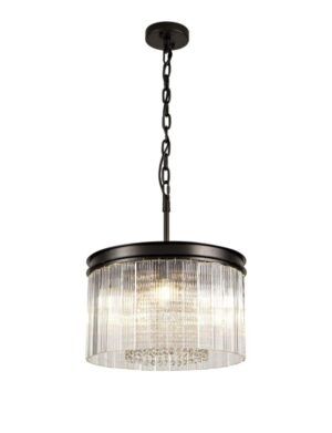 Galway Small Round Pendant, 5 Light E14, Brown Oxide