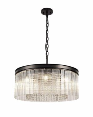 Galway Medium Pendant. 8 Light E14, Brown Oxide