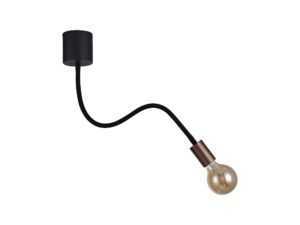 Gino Flexible Ceiling 1 Light E27, Satin Black/Brushed Copper