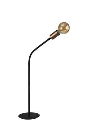 Gino Flexible Table Lamp, 1 Light E27, Satin Black/Brushed Copper