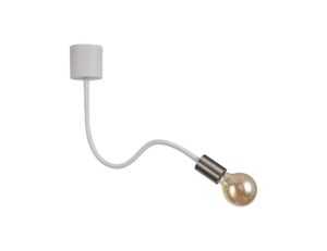 Gino Flexible Ceiling 1 Light E27 Satin White/Satin Nickel