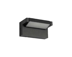 Lucas Wall Lamp Adjustable, 1 x 10W LED, 3000K, 720lm, IP54, Graphite Black, 3yrs Warranty