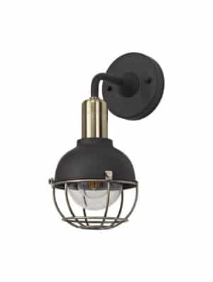 Lucide Wall Lamp, 1 Light E27, IP65, Matt Black/Brushed Bronze, 2yrs Warranty