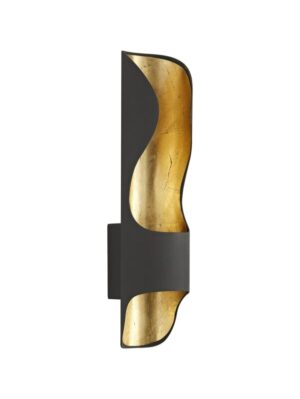 Lumora Wall Lamp, 1 x 8W LED, 3000K, 640lm, Anthracite/Gold Leaf, 3yrs Warranty
