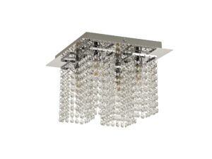 Marina Ceiling Light, 4 x G9, IP44, Polished Chrome/Crystal