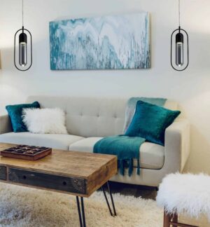 Mia Pendant, 1 x 7W LED, 4000K, 790lm, Black/Smoked, 3yrs Warranty